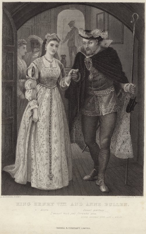 KONGE Henry VIII og Anne Bullen av Arthur Hopkins