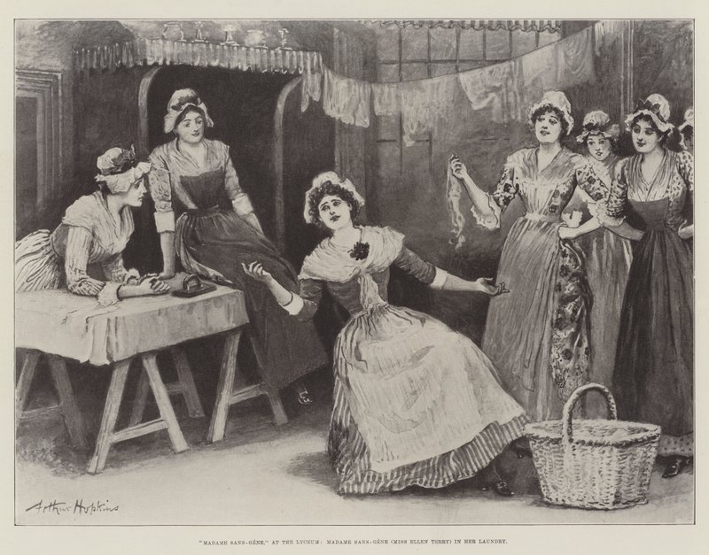Madame Sans-Gene, på Lyceum, Madame Sans-Gene (frøken Ellen Terry) i vaskeriet hennes av Arthur Hopkins