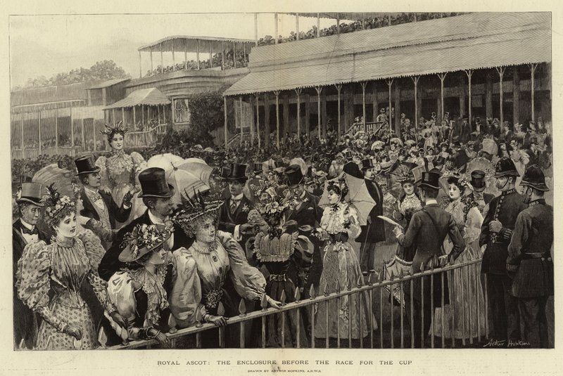 Royal Ascot, innhegningen før kappløpet av Arthur Hopkins