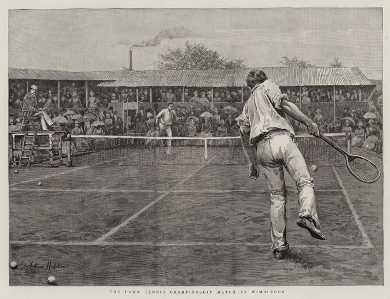 The Lawn Tennis Championship Match på Wimbledon av Arthur Hopkins