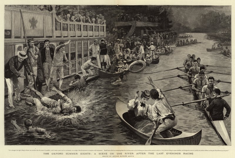 Oxford Summer Eights, A Scene on the River etter Last Evening