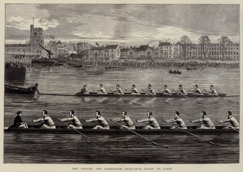 Oxford og Cambridge Boat-Race, klar til start av Arthur Hopkins