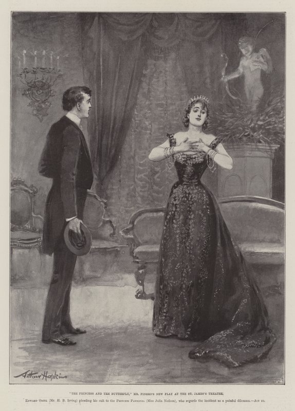 Prinsessen og sommerfuglen, Mr Pineros nye skuespill på St James's Theatre av Arthur Hopkins