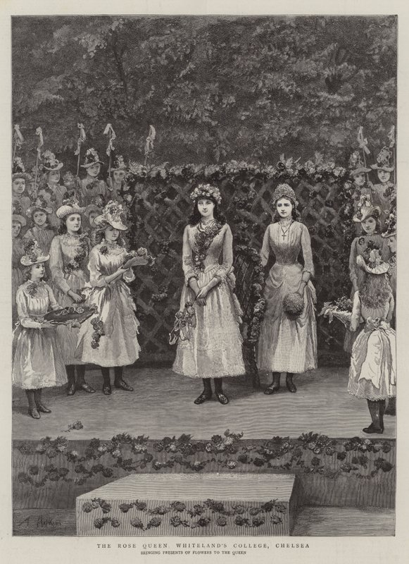 Rose Queen Whitelands College, Chelsea av Arthur Hopkins