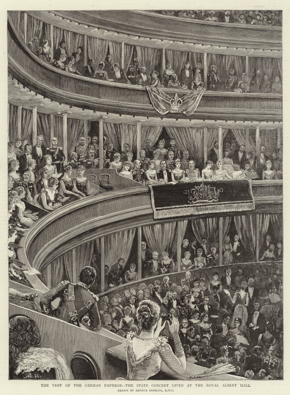 Besøket til den tyske keiseren, statskonserten gitt i Royal Albert Hall av Arthur Hopkins