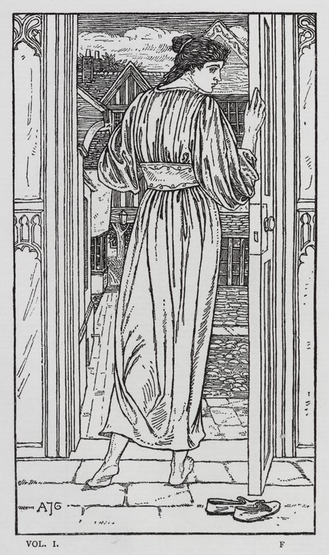 HC Andersen: Fortunes goloshes (litho) av Arthur Joseph Gaskin