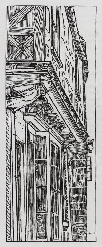 HC Andersen: Det gamle huset (litho) av Arthur Joseph Gaskin