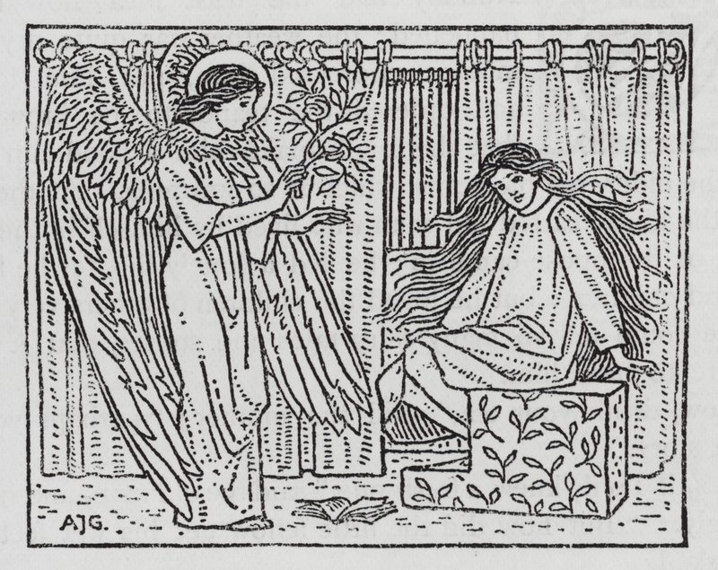 HC Andersen: De røde skoene (litho) av Arthur Joseph Gaskin