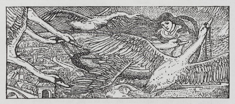 HC Andersen: The Wild Swans (litho) av Arthur Joseph Gaskin