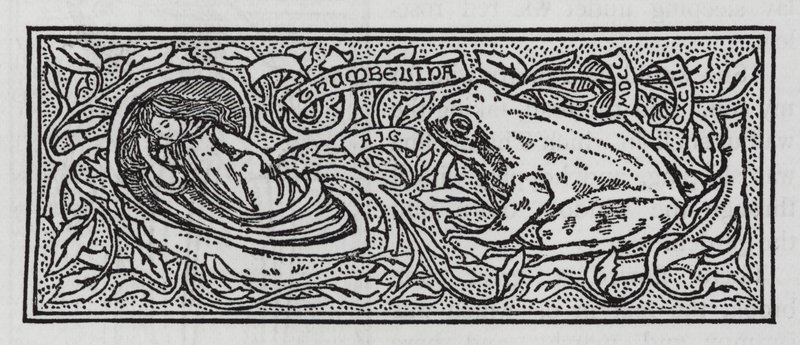 Hans Christian Andersen: Tommelise (litho) av Arthur Joseph Gaskin