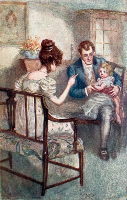 Illustrasjon for Emma av Jane Austen av Arthur Wallis Mills
