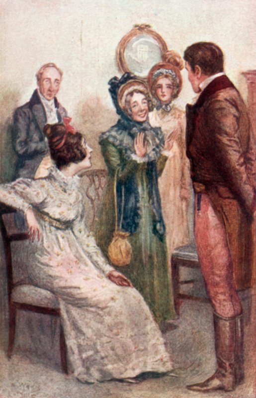 Illustrasjon for Emma av Jane Austen av Arthur Wallis Mills