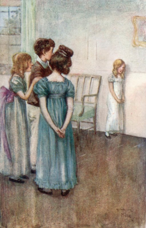Illustrasjon for Northanger Abbey av Jane Austen av Arthur Wallis Mills