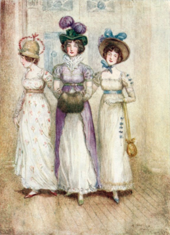 Illustrasjon for Northanger Abbey av Jane Austen av Arthur Wallis Mills