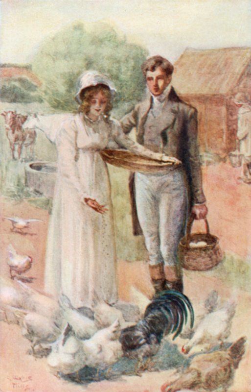 Illustrasjon for Northanger Abbey av Jane Austen av Arthur Wallis Mills