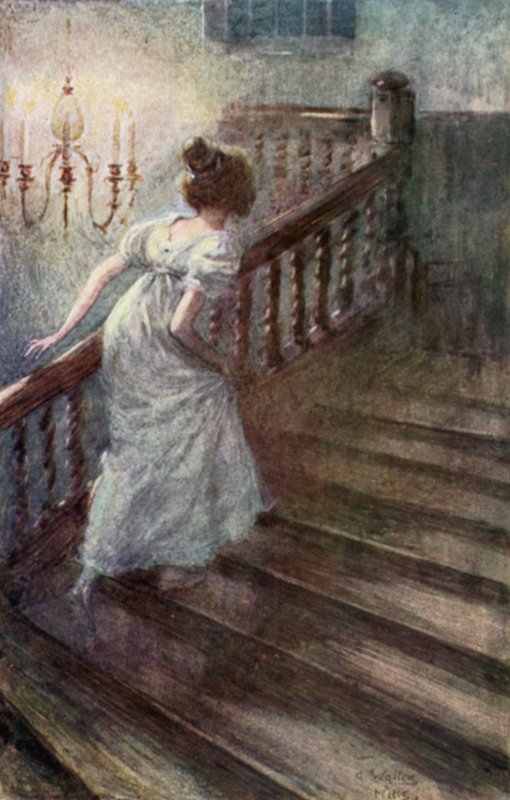 Illustrasjon for Northanger Abbey av Jane Austen av Arthur Wallis Mills