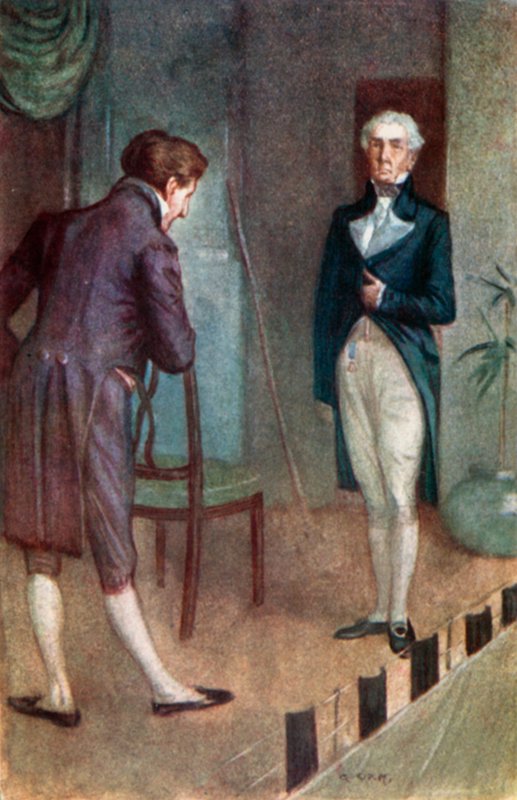 Illustrasjon for Northanger Abbey av Jane Austen av Arthur Wallis Mills