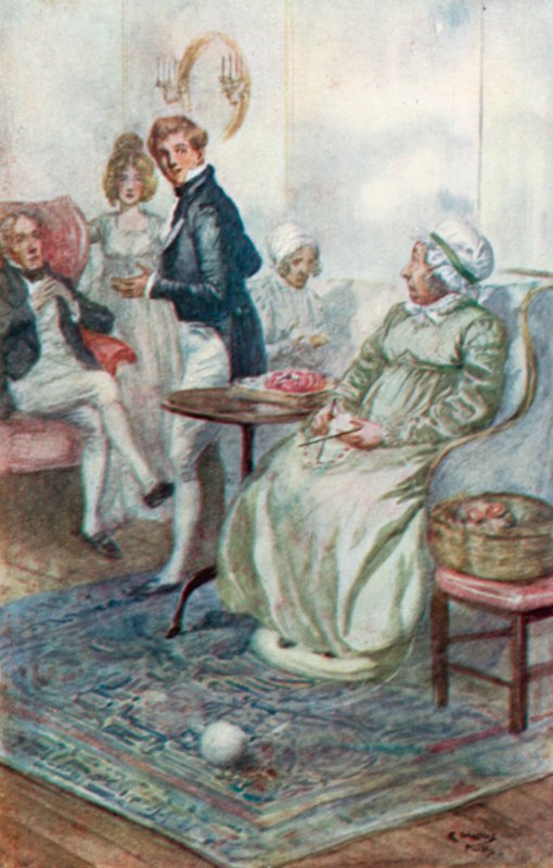 Illustrasjon for Northanger Abbey av Jane Austen av Arthur Wallis Mills