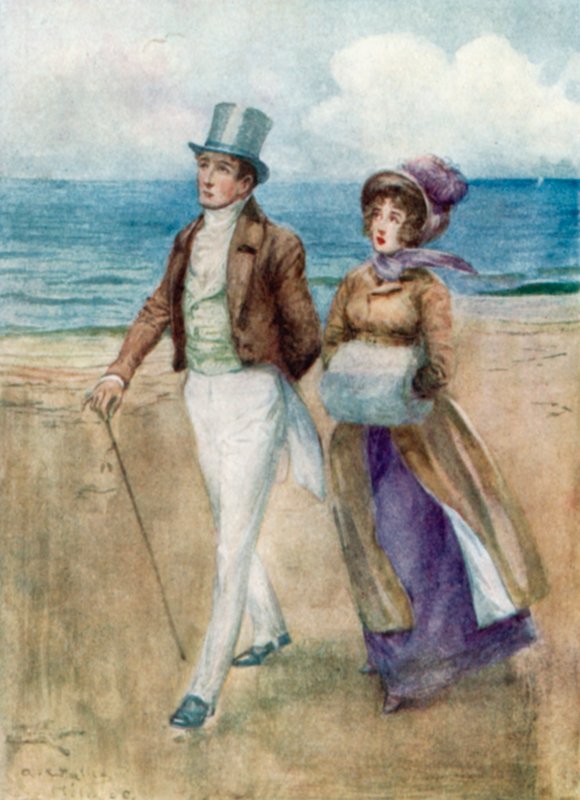 Illustrasjon for Persuasion av Jane Austen av Arthur Wallis Mills