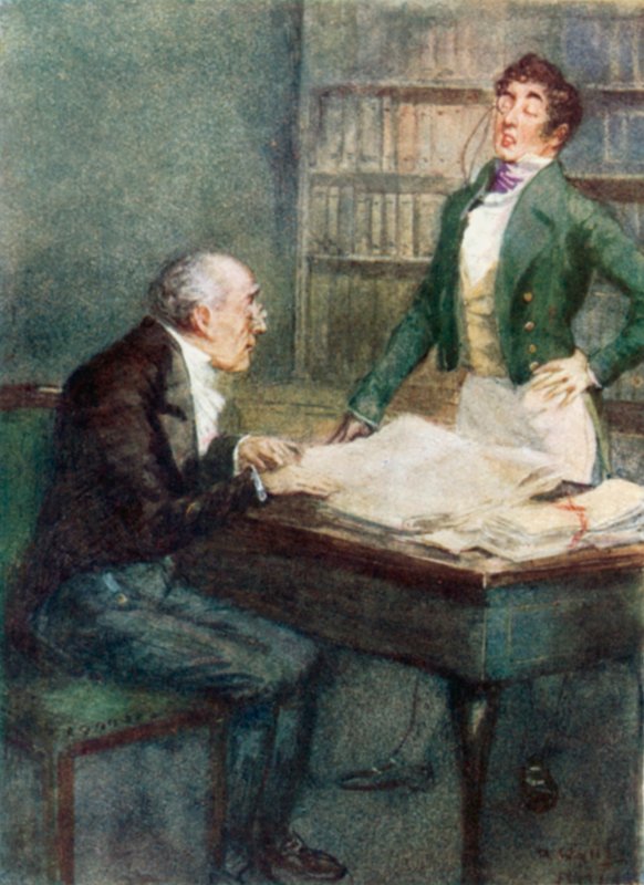 Illustrasjon for Persuasion av Jane Austen av Arthur Wallis Mills