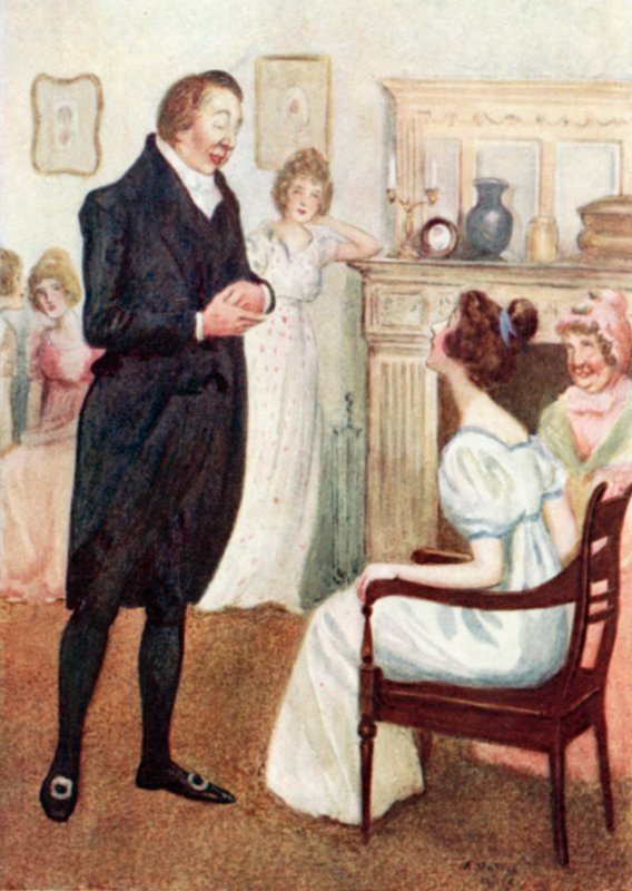 Illustrasjon for Pride and Prejudice av Jane Austen av Arthur Wallis Mills