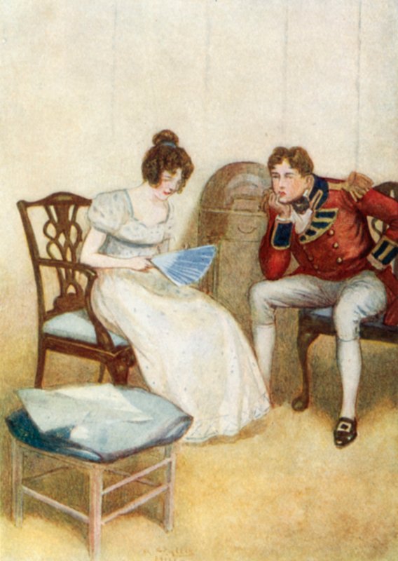 Illustrasjon for Pride and Prejudice av Jane Austen av Arthur Wallis Mills