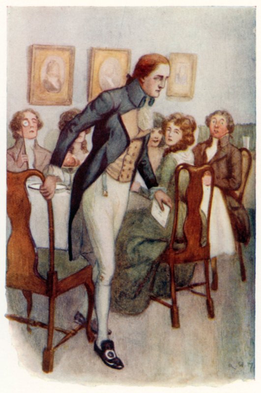 Illustrasjon for Pride and Prejudice av Jane Austen av Arthur Wallis Mills