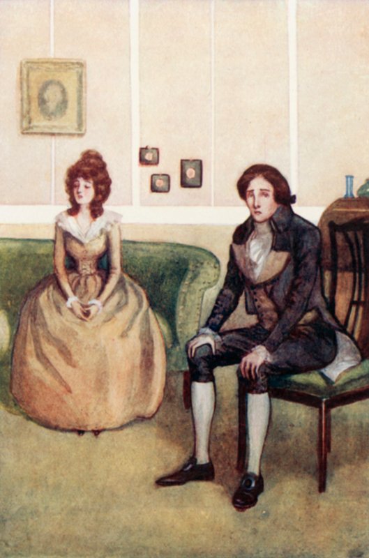 Illustrasjon for Sense and Sensibility av Jane Austen av Arthur Wallis Mills