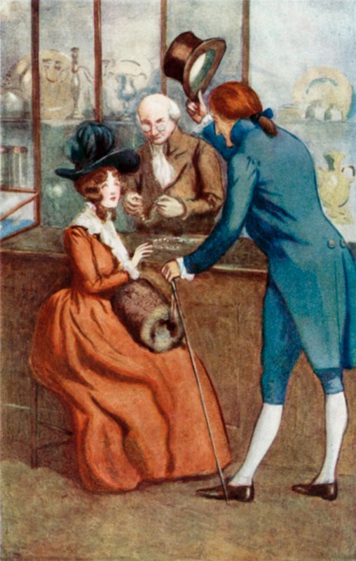 Illustrasjon for Sense and Sensibility av Jane Austen av Arthur Wallis Mills