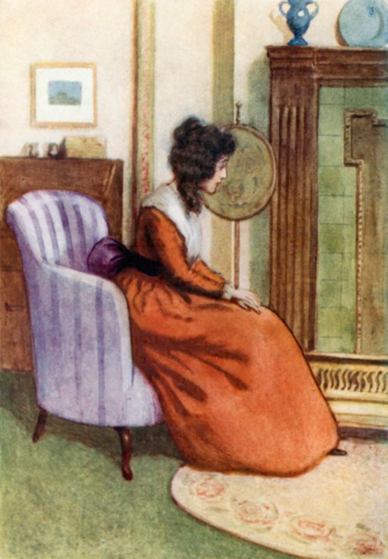 Illustrasjon for Sense and Sensibility av Jane Austen av Arthur Wallis Mills
