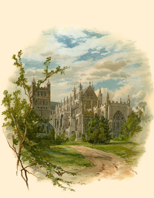 Exeter Cathedral, Sørøst av Arthur Wilde Parsons