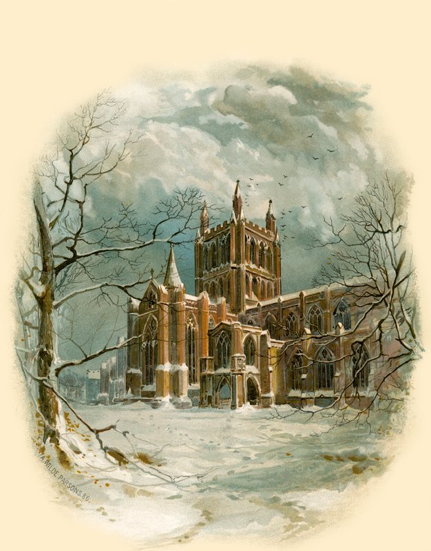 Hereford katedral, nordvest av Arthur Wilde Parsons