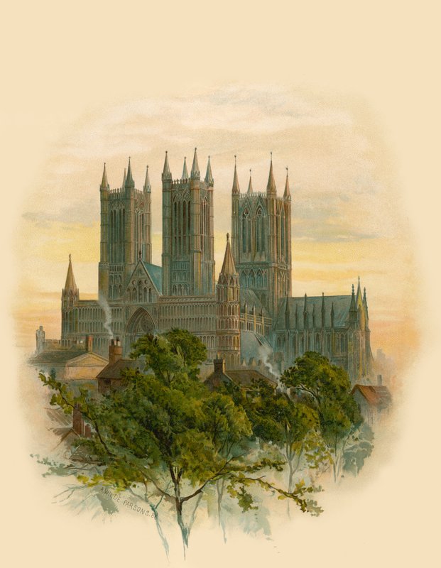 Lincoln katedral, sørvest av Arthur Wilde Parsons