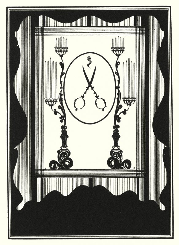 Omslagsdesign, redusert av Aubrey Beardsley