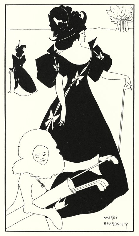 Design for et golfkort (gravering) av Aubrey (after) Beardsley