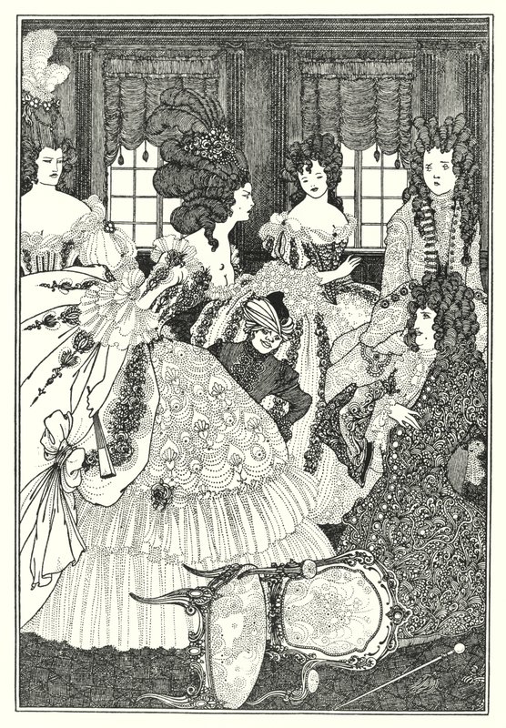 Slaget om Beaux og Belles (gravering) av Aubrey (after) Beardsley