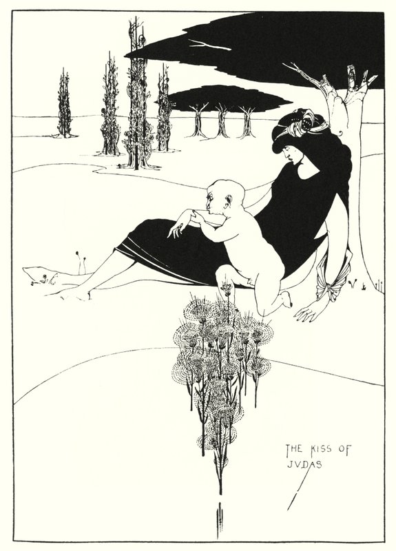 The Kiss of Judas (gravering) av Aubrey (after) Beardsley