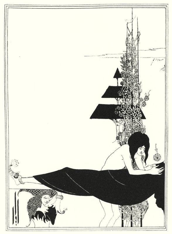 Den platoniske klagesang (gravering) av Aubrey (after) Beardsley