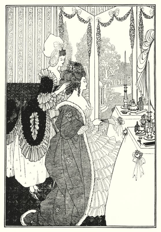 Toalettet (gravering) av Aubrey (after) Beardsley
