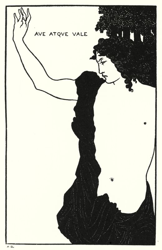 Hei og farvel, Catullus, Carmen Ci av Aubrey Beardsley