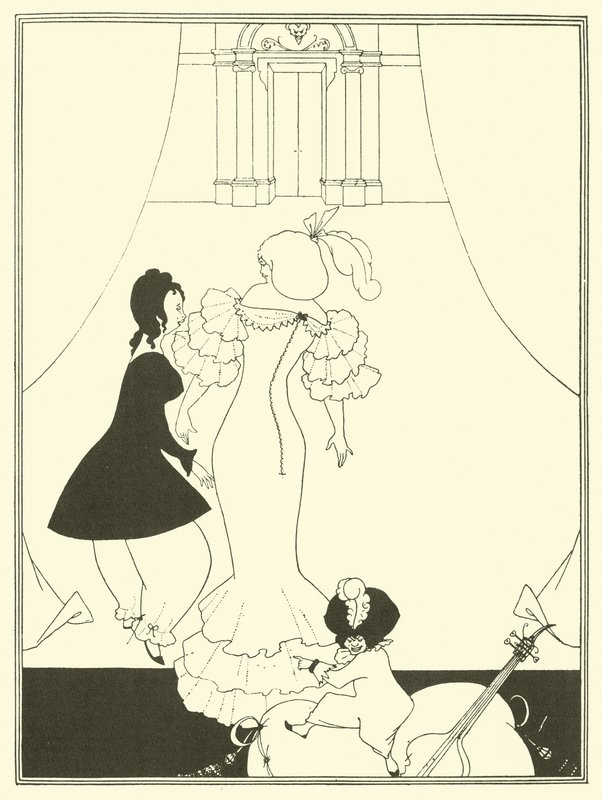 Komedie Ballet of Marionettes av Aubrey Beardsley