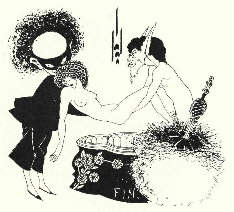 Design for halestykke av Aubrey Beardsley