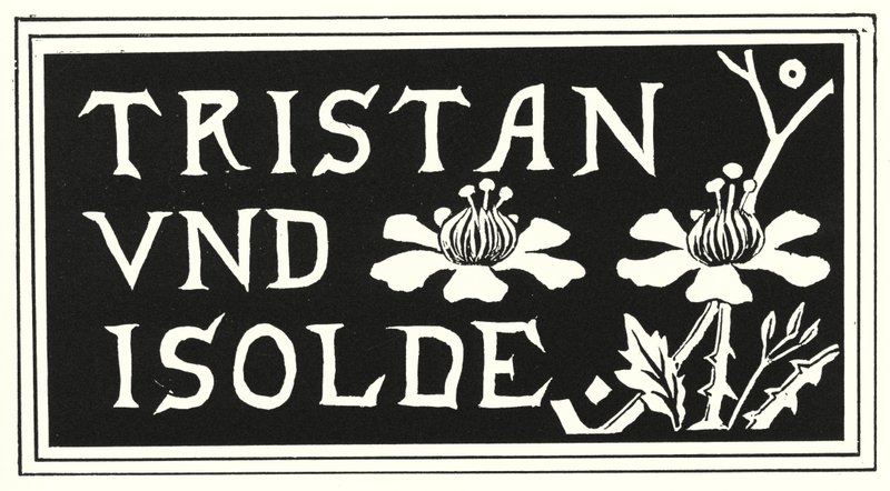 Design fra forsiden av Aubrey Beardsleys kopi av "Tristan Und Isolde" av Aubrey Beardsley