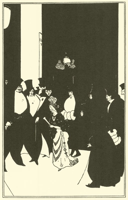 Lady Golds Eskorte av Aubrey Beardsley