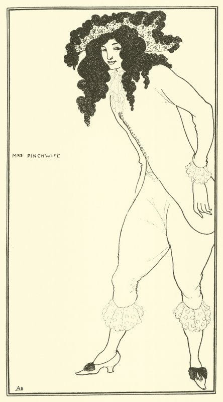 Fru Pinchwife av Aubrey Beardsley