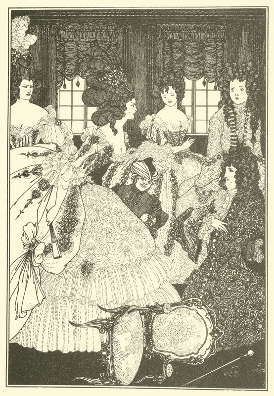 Slaget om Beaux og Belles av Aubrey Beardsley