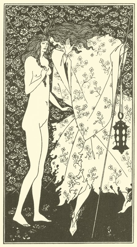 Den mystiske rosehagen av Aubrey Beardsley