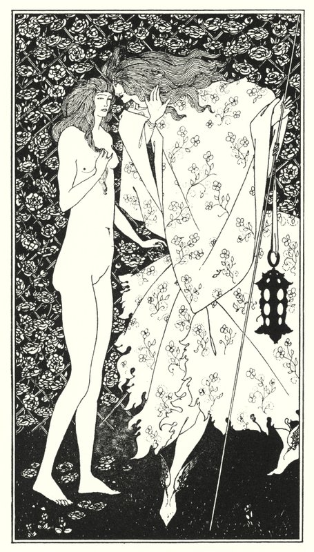 Den mystiske rosehagen av Aubrey Beardsley