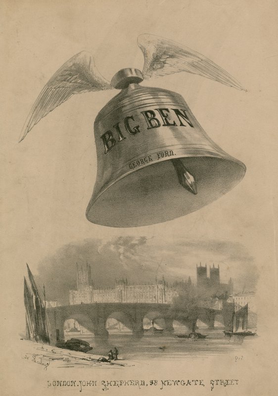 Big Ben med vinger som flyr over London av Auguste Francois Laby