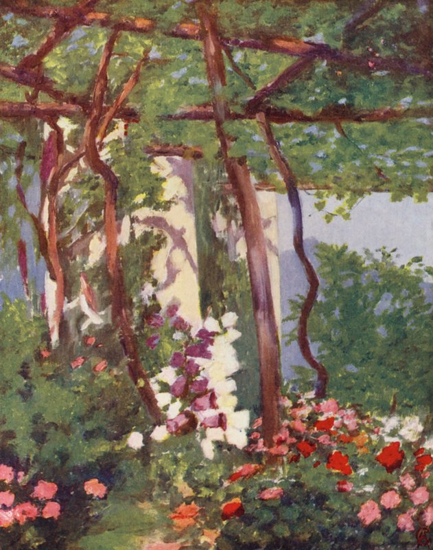 Hage, Villa Palumbo, Ravello (farge litho) av Augustine Fitzgerald